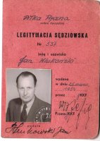 Legitymacja sędziowska Jana Klukowskiego, 1954 r. (włas. Andrzej Klukowski