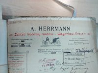 Nagłówek druku firmowego zakładu A. Hermann i Synowie, 1928 r.