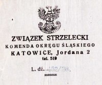 Logo Komendy Okręgu Śląskiego Związku Strzeleckiego, 1928 r.