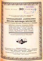 Zaproszenie na uroczystość 30-lecia OSP w Załężu, 1927