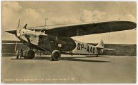 Samolot Fokker na lotnisku w Muchowcu, lata 30. XX w.