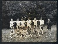 Drużyna piłki rowerowej i akrobacji rowerowej, lata 50. XX w.