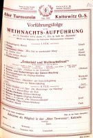 Program przedstawienia światecznego Alter Turnverein Kattowitz, 1919