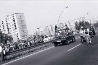 wyścig pokoju  1986 kolarze na ul. Granicznej w Katowicach