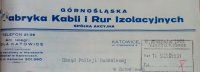 Nagłówek druku firmowego Fabryki Kabli i Rur Izolacyjnych Izola, 1931 r.