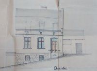 Rysunek domu przy ul. L. Markiefki, koniec XIX w.